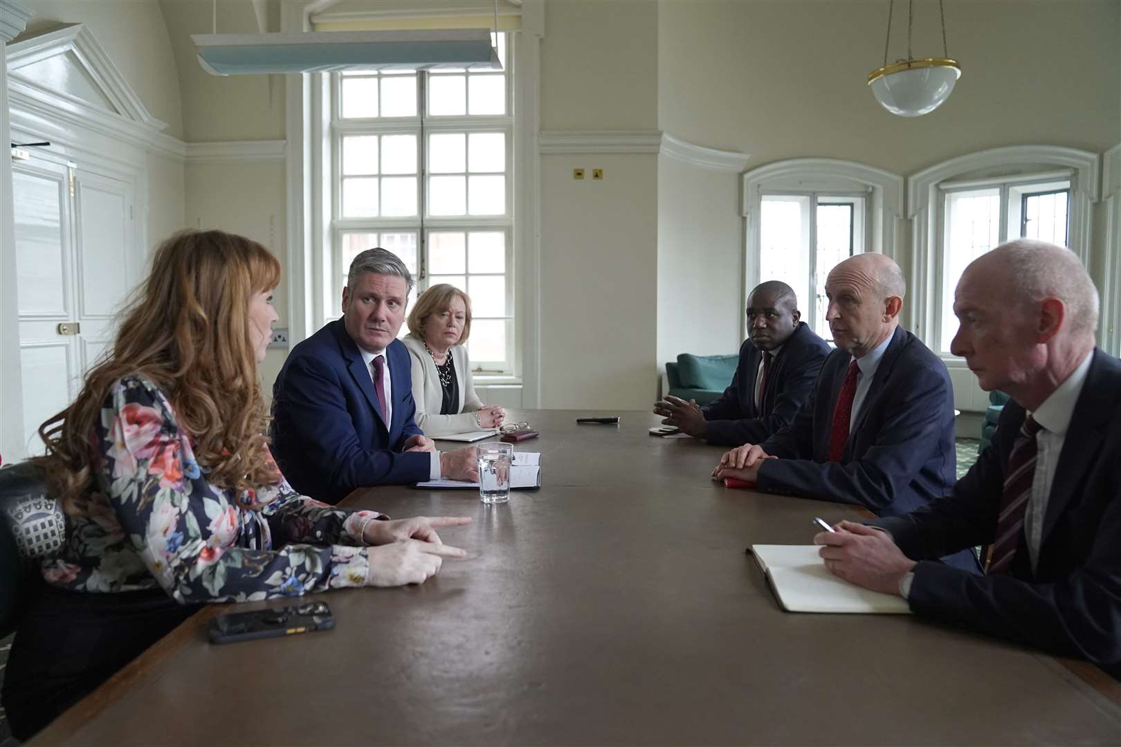 Labour leader Sir Keir Starmer holds a shadow cabinet meeting following the Russian invasion of Ukraine (Stefan Rousseau/PA)