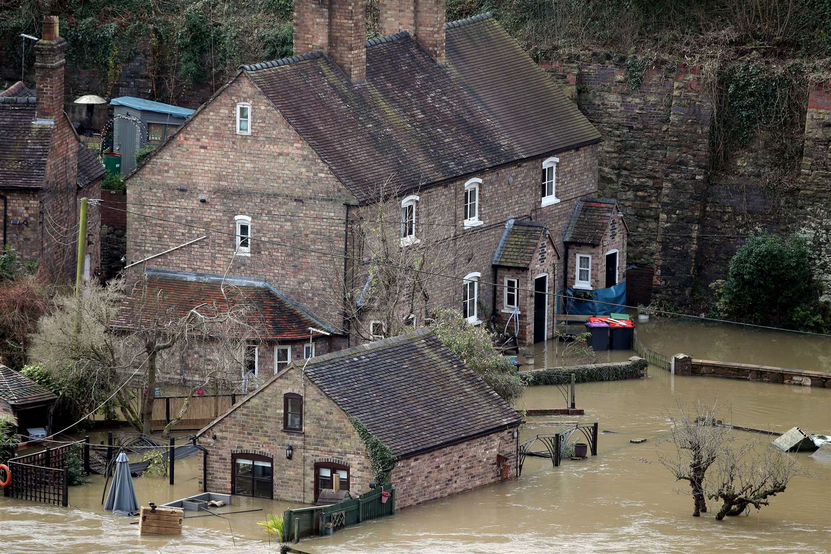 Flooding in Ironbridge. (Nick Potts/PA)