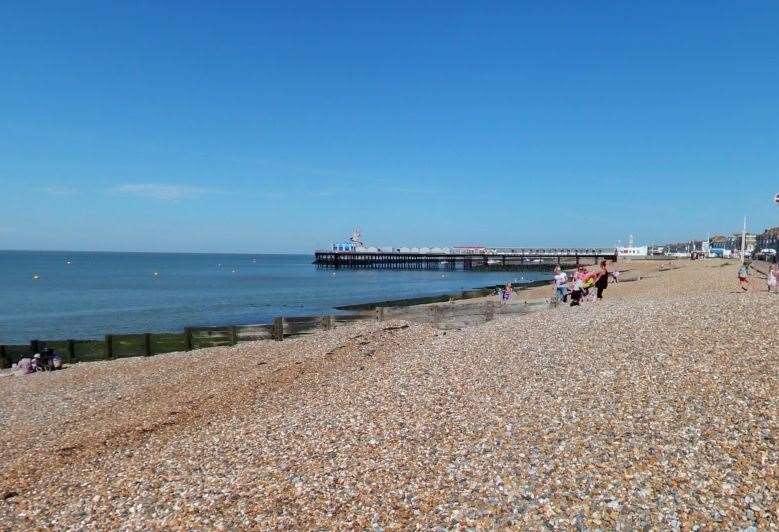 Herne Bay Central issued no bathing warning. Picture: Google Street View