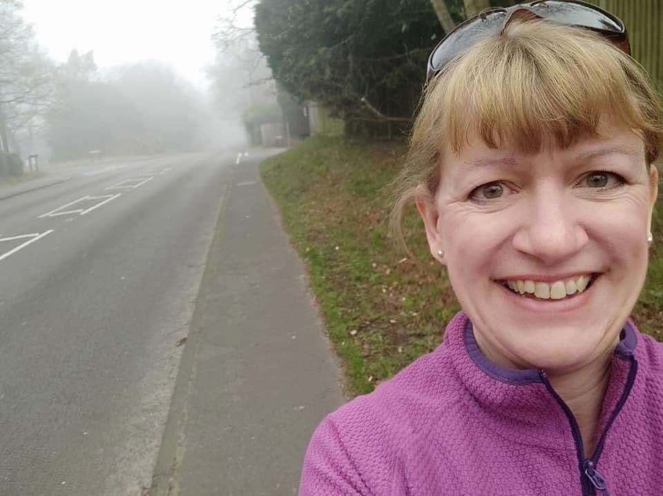 Claire Marshall still completed a 15k walk despite the Crocus Walk being called off
