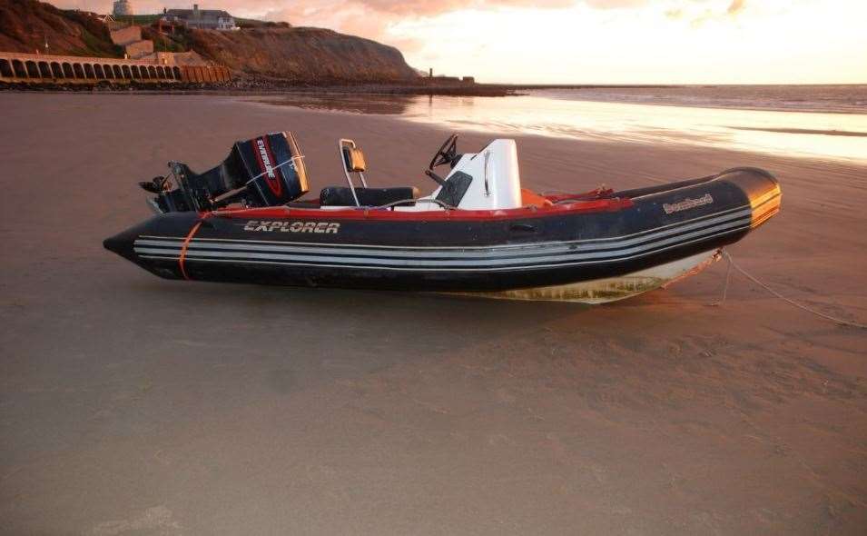 A RHIB used to transport migrants Picture: Met Police