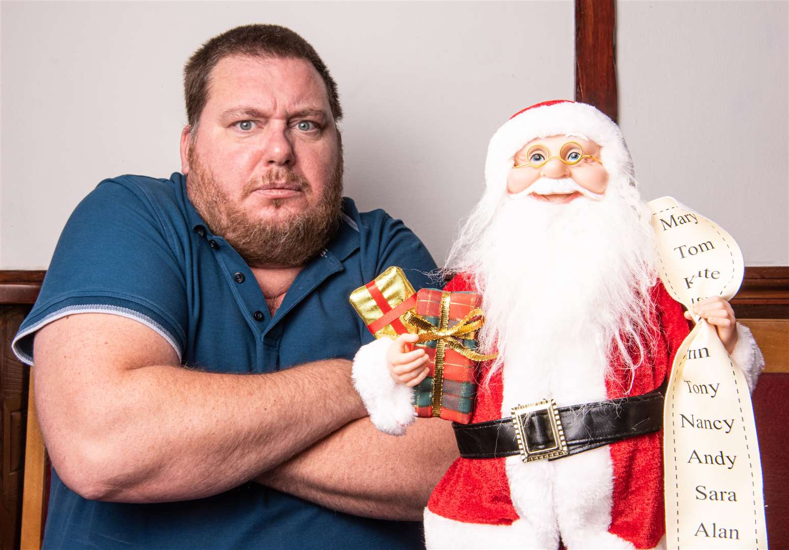 Garry Hollidge, 47, from Whitstable, says he has a phobia of Christmas decorations. Picture: Jam Press/Sonja Horsman