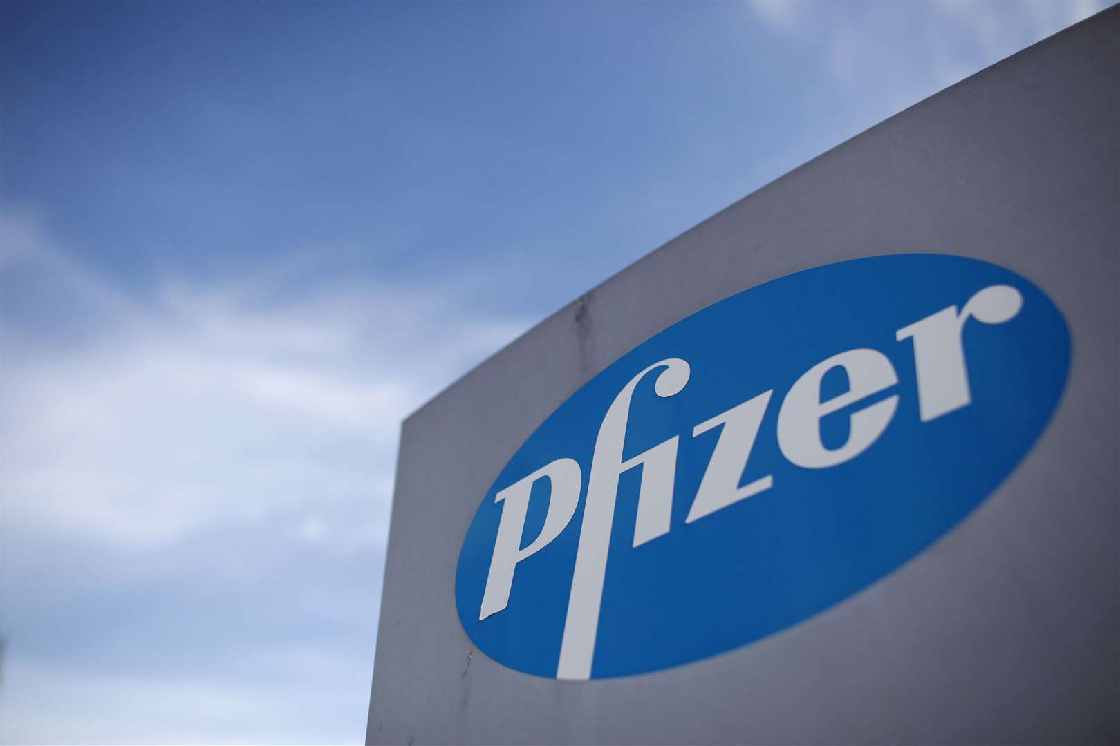 Pfizer signage (Dan Kitwood/PA)