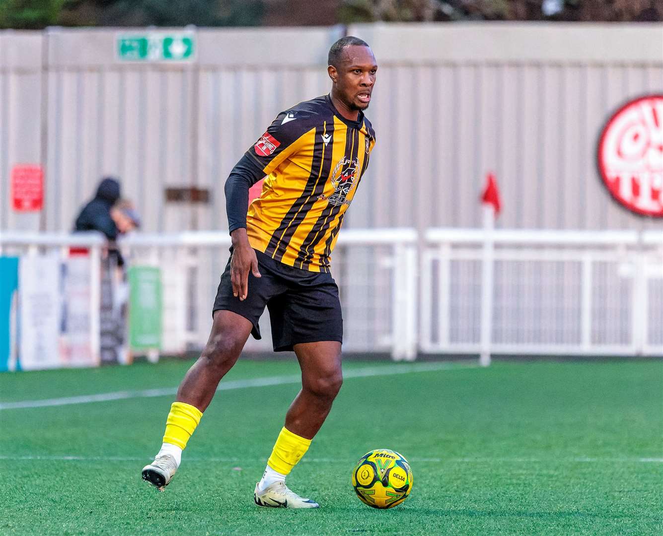 Folkestone Invicta defender Gavin Hoyte in action at Chatham. Picture: Helen Cooper