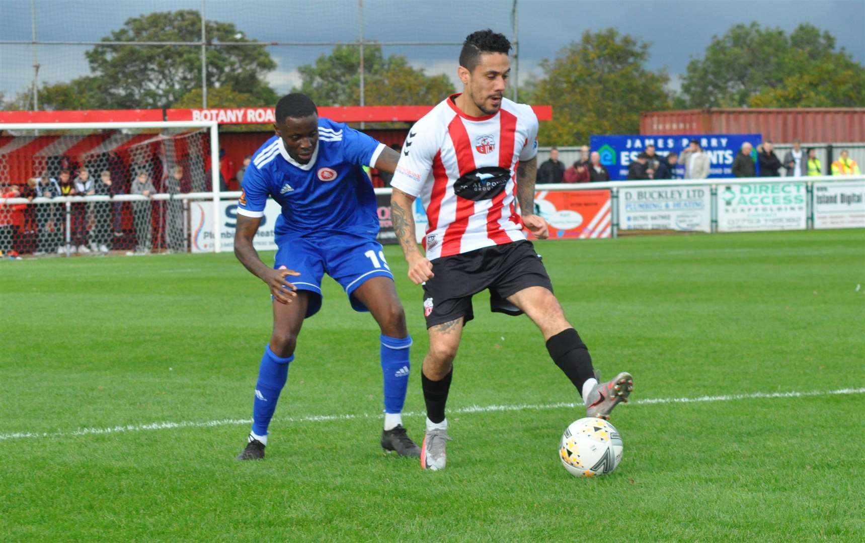 Sheppey United's Harrison Carnegie on the ball against Welling United in the FA Cup second qualifying round Picture: Paul Owen Richards