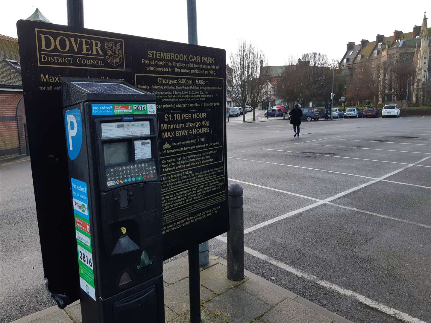 Parking is free at Stembrook car park, Dover