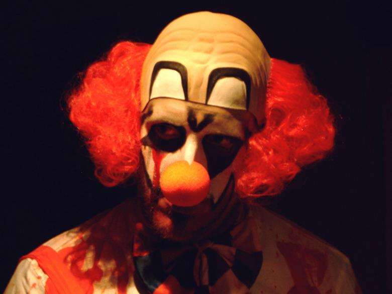 Scary clown. Stock image