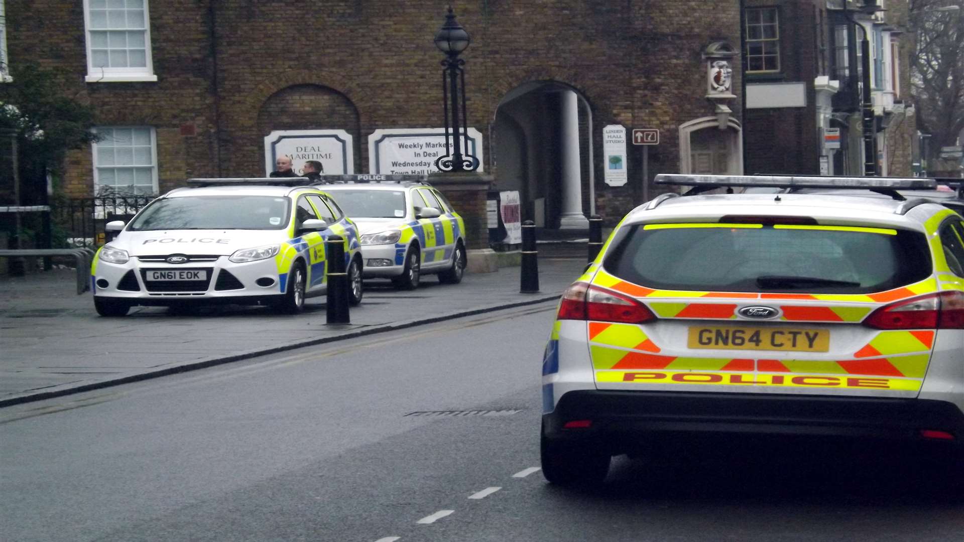 Police outside St George's Church, Deal. Picture: Tony Friend