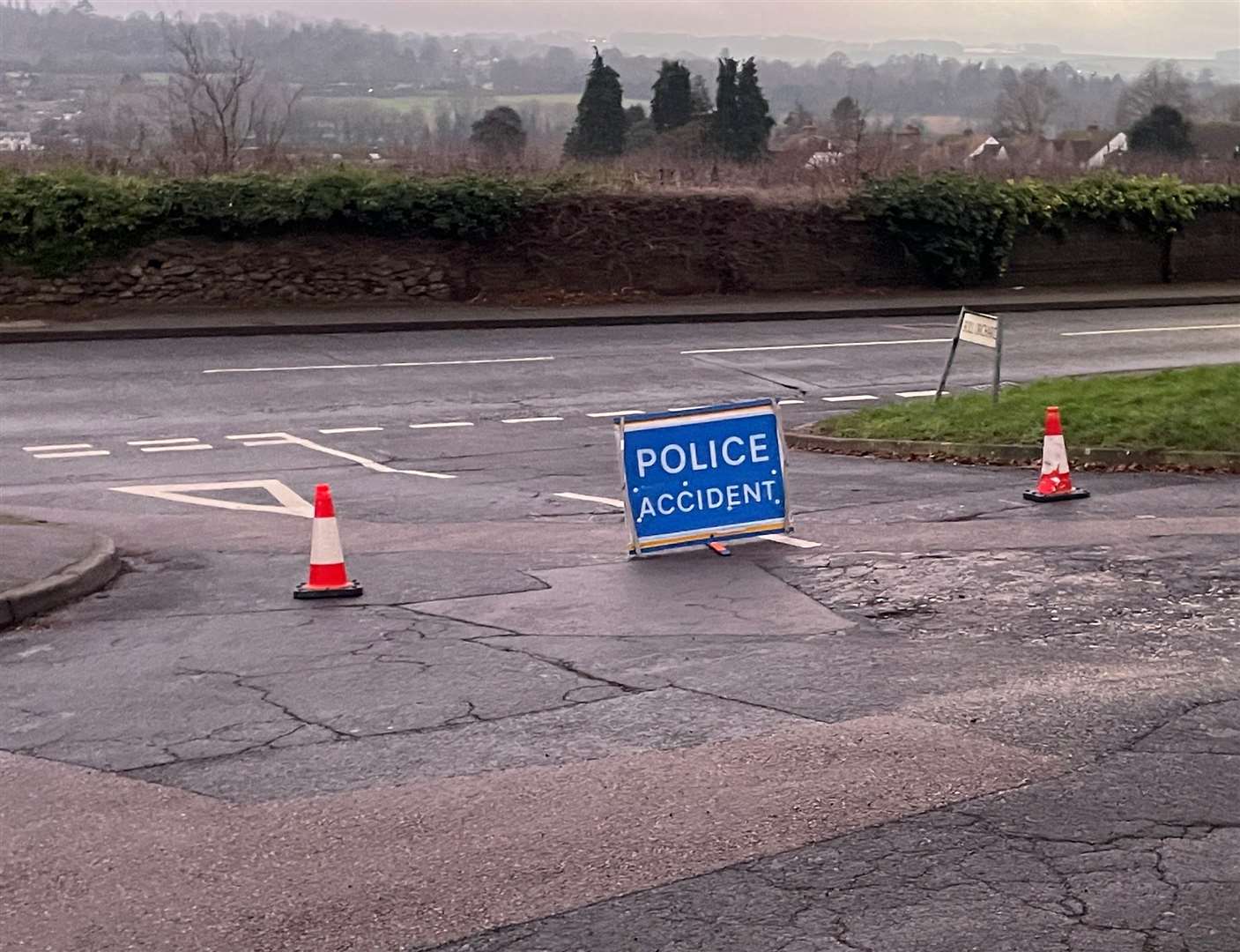 Police shut the road for more than five hours. Picture: KMG