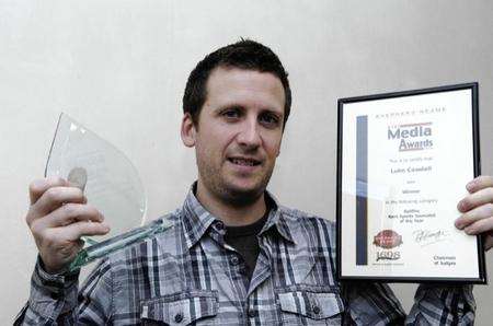 Luke Cawdell has been crowned Kent's best sports reporter