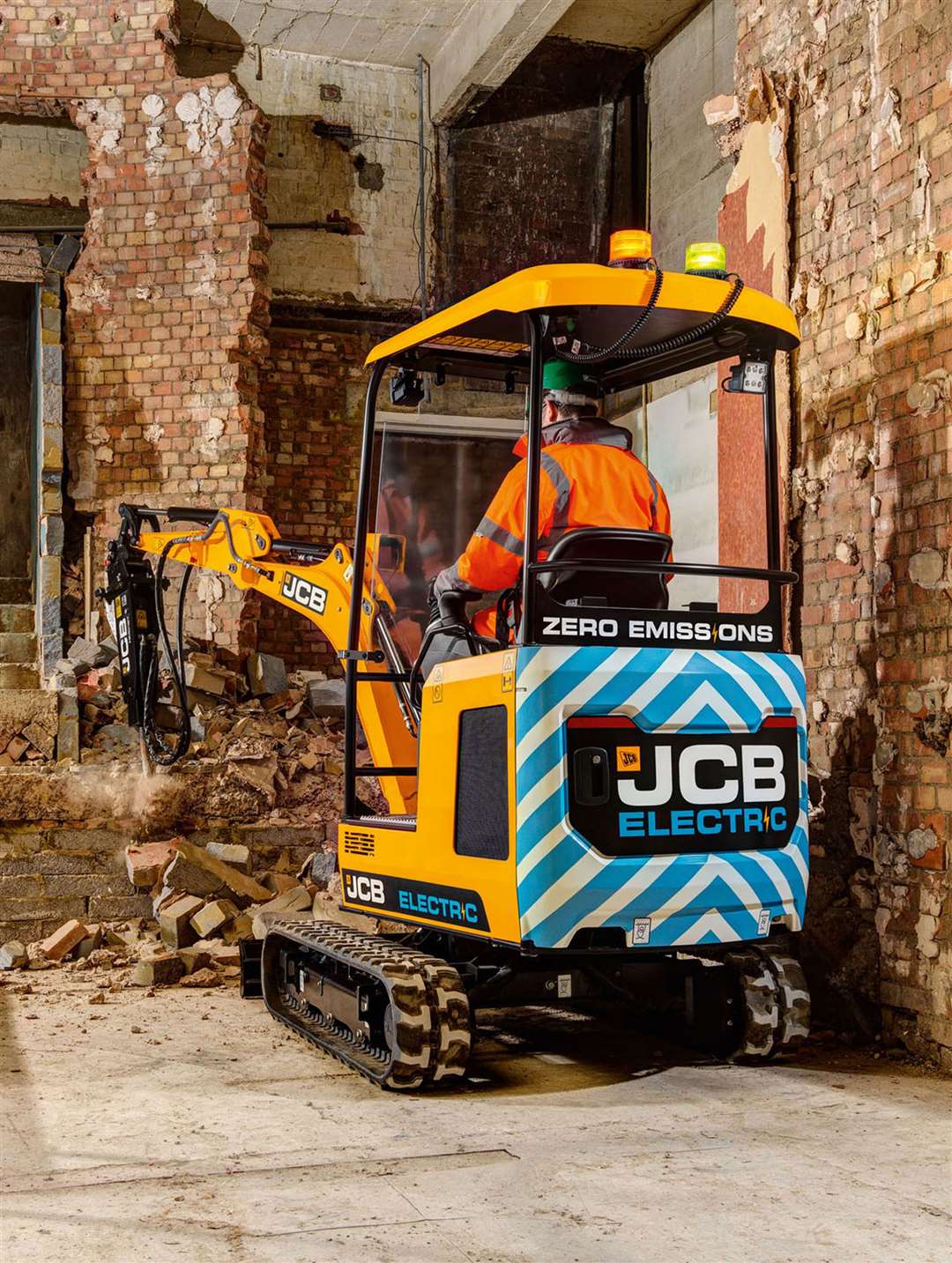 JCB’s electric digger won this year’s MacRobert Award (Guy Dixon/PA)