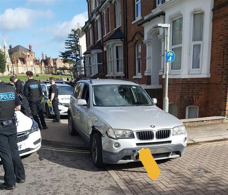 Police chased the silver BMW through Rochester. Picture: Kent Police