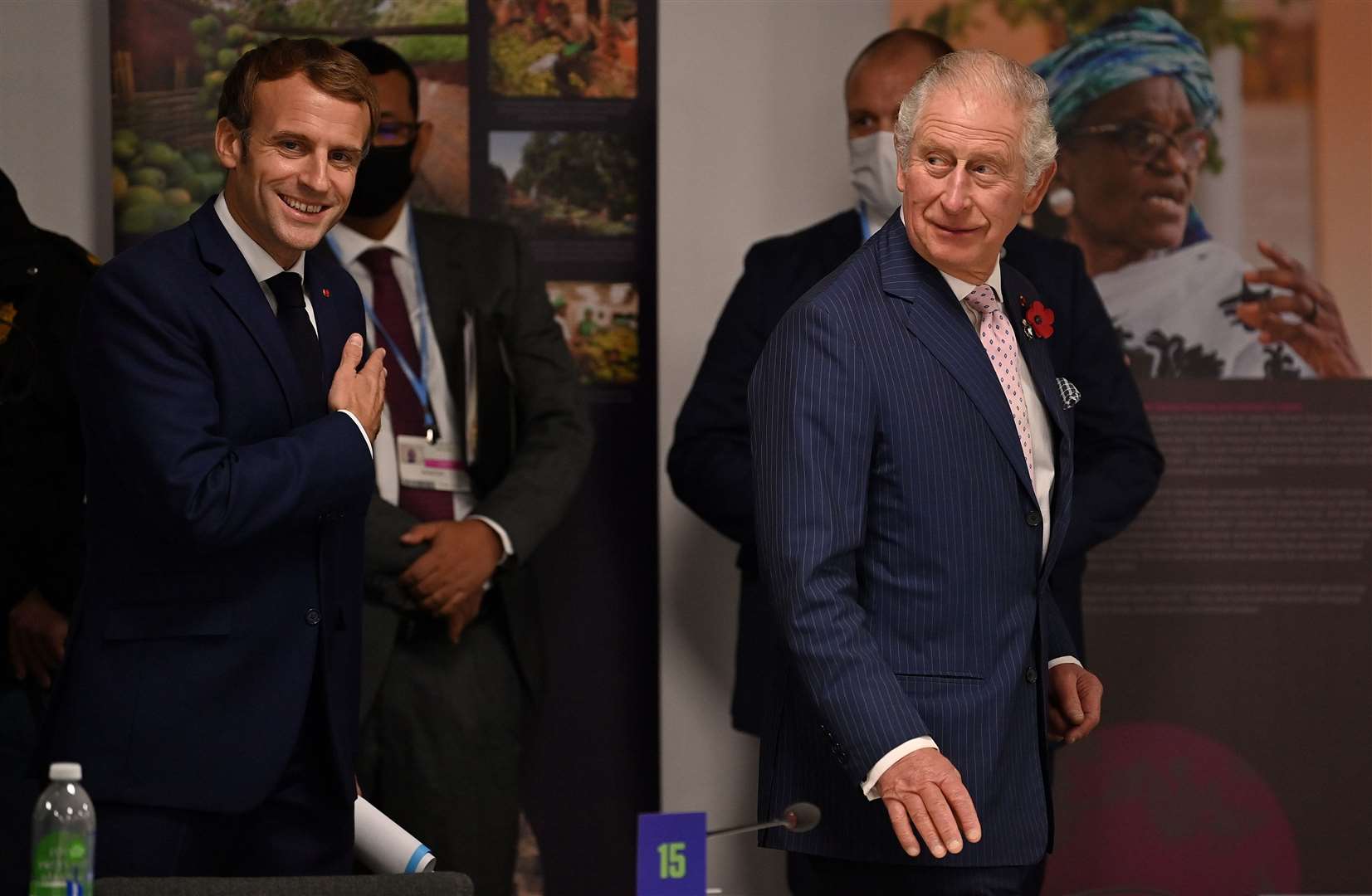 The Prince of Wales co-hosts the Great Green Wall session, alongside President Emmanuel Macron (Paul Ellis/PA)