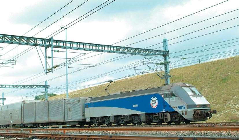 The Eurotunnel freight shuttle service