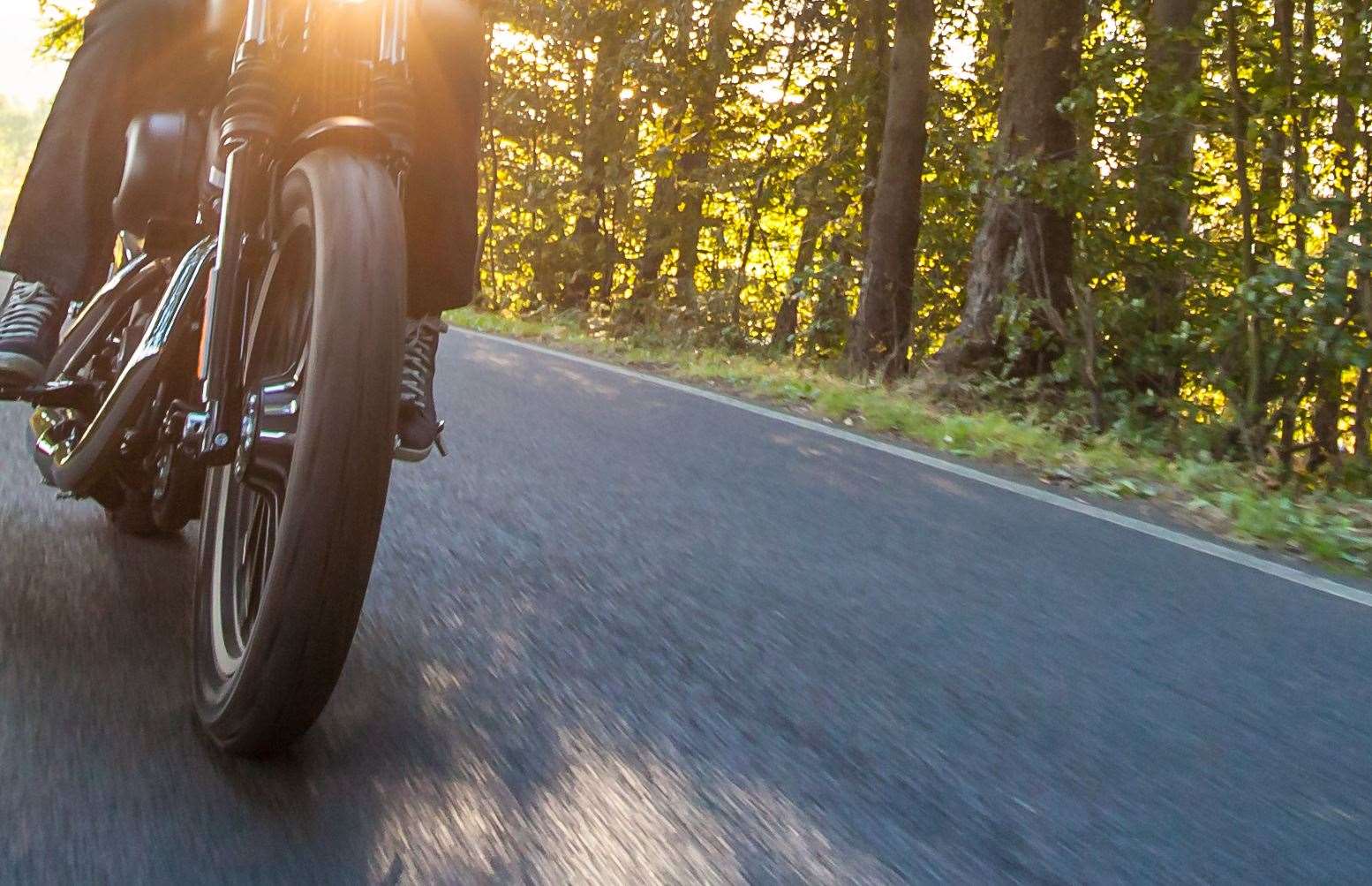 A motorcyclist allegedly threatened pensioners with a metal chain. Stock picture