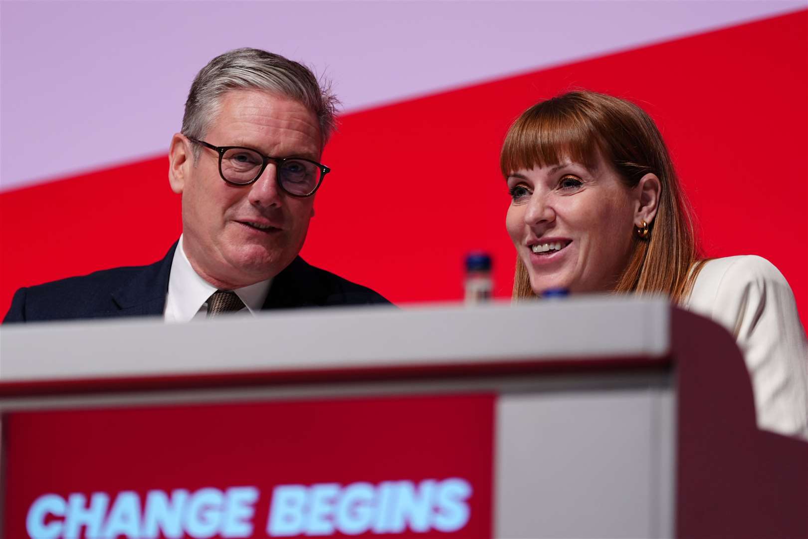 Angela Rayner with Prime Minister Sir Keir Starmer (Peter Byrne/PA)