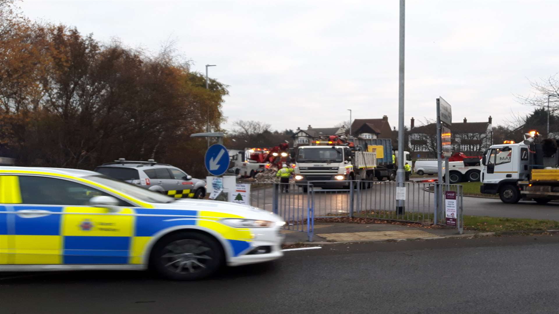 The road into Gravesend is closed