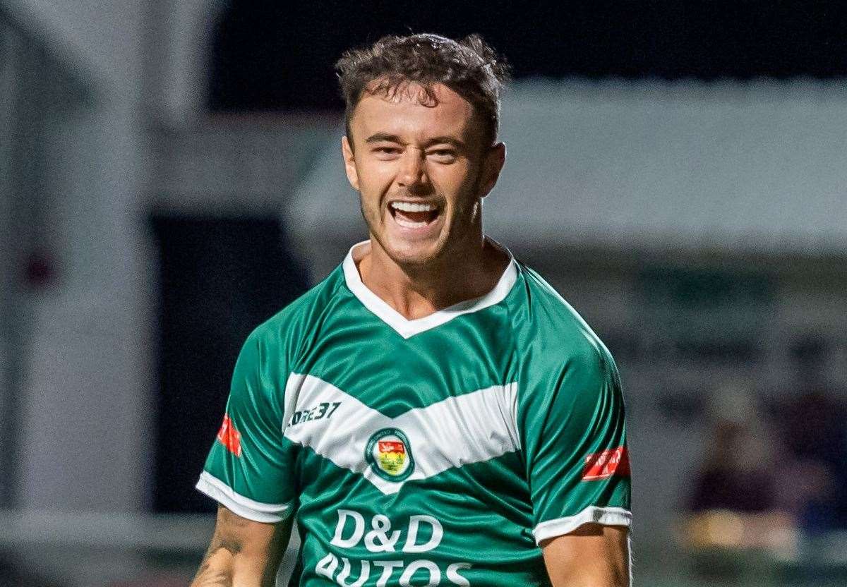 Ashford United striker Danny Parish. Picture: Ian Scammell