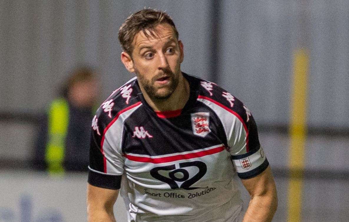 Faversham skipper Connor Essam - scored a late equaliser against Tunbridge Wells on Saturday. Picture: Ian Scammell