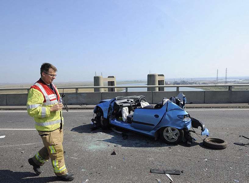 Sarah Martin's car after the accident