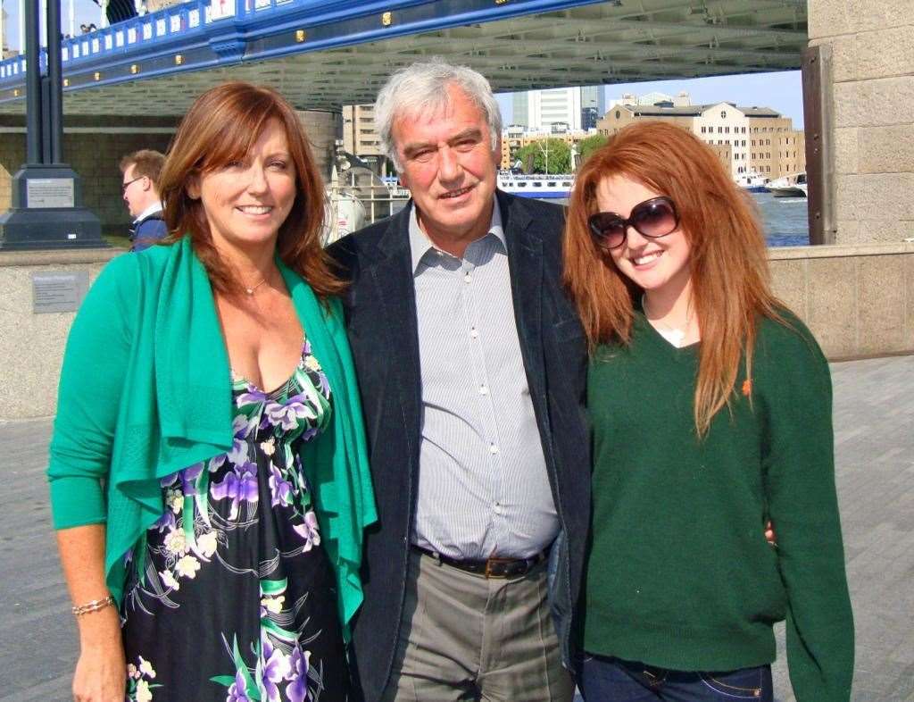 Jerome Groves, pictured with his daughter Sarah Groves and great-granddaughter Charlotte, was described as the "loveliest and kindest" man. Picture: Sarah Groves