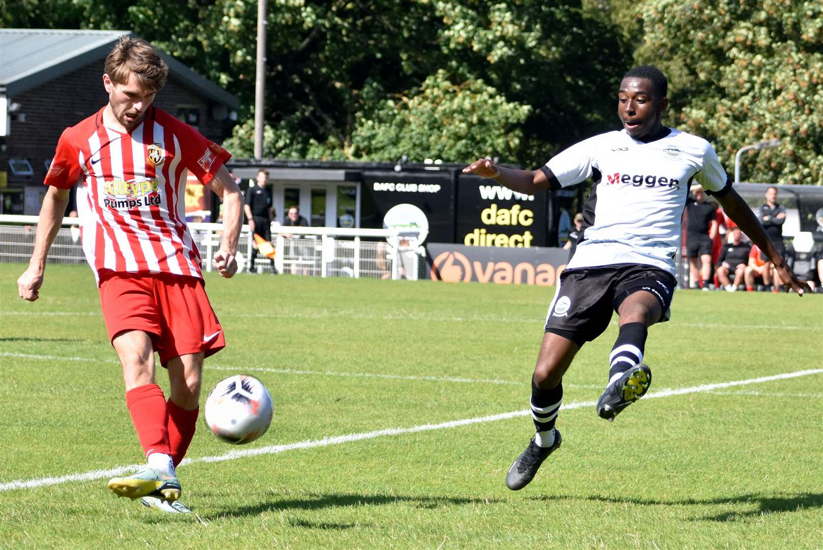 Match action between Dover Athletic and Folkestone Invicta as Whites won 2-1 at the weekend. Picture: Randolph File