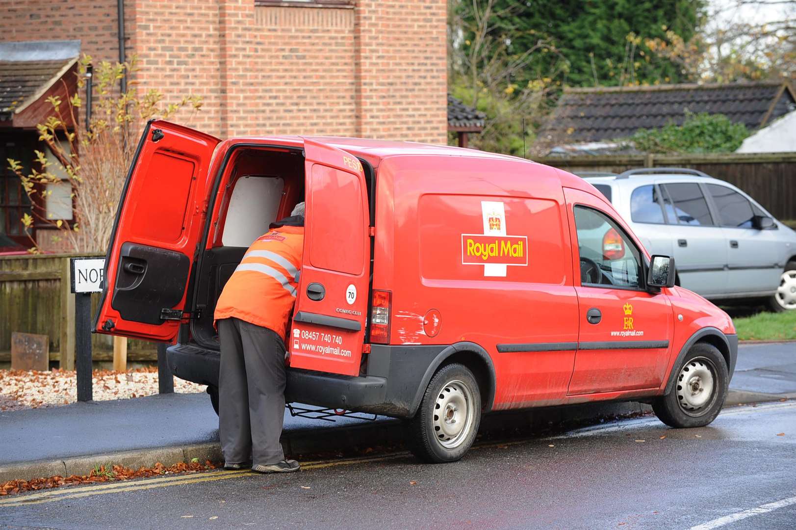 Royal Mail postman in North Street, Stanground. (2676742)