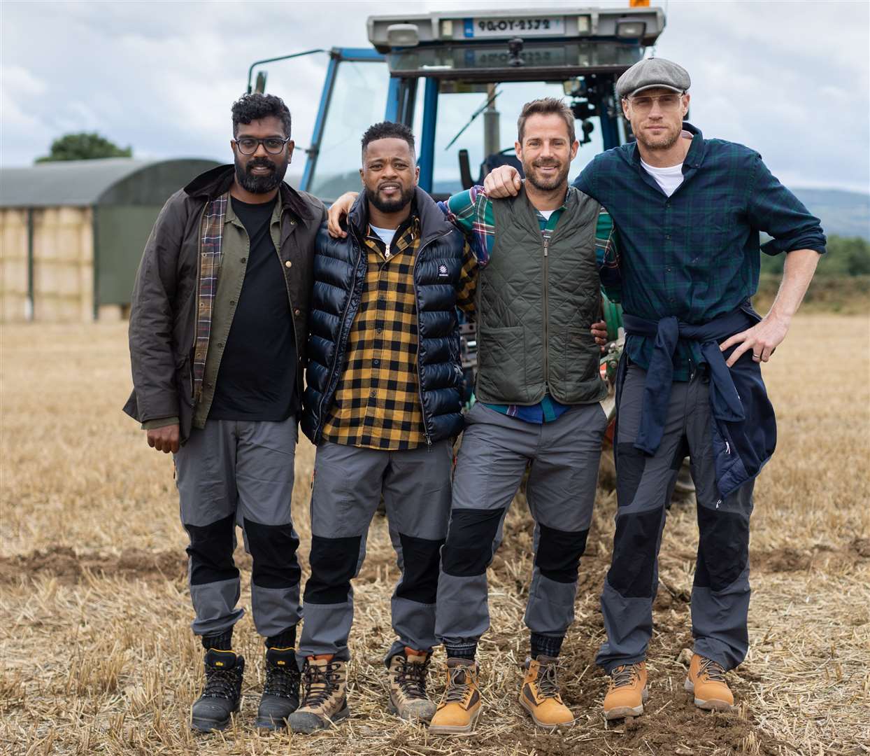 Jamie Redknapp in A League Of Their Own Road Trip with Romesh Ranganathan, Patrice Evra and Freddie Flintoff in March. PA Photo/Sky UK Ltd/CPL Productions