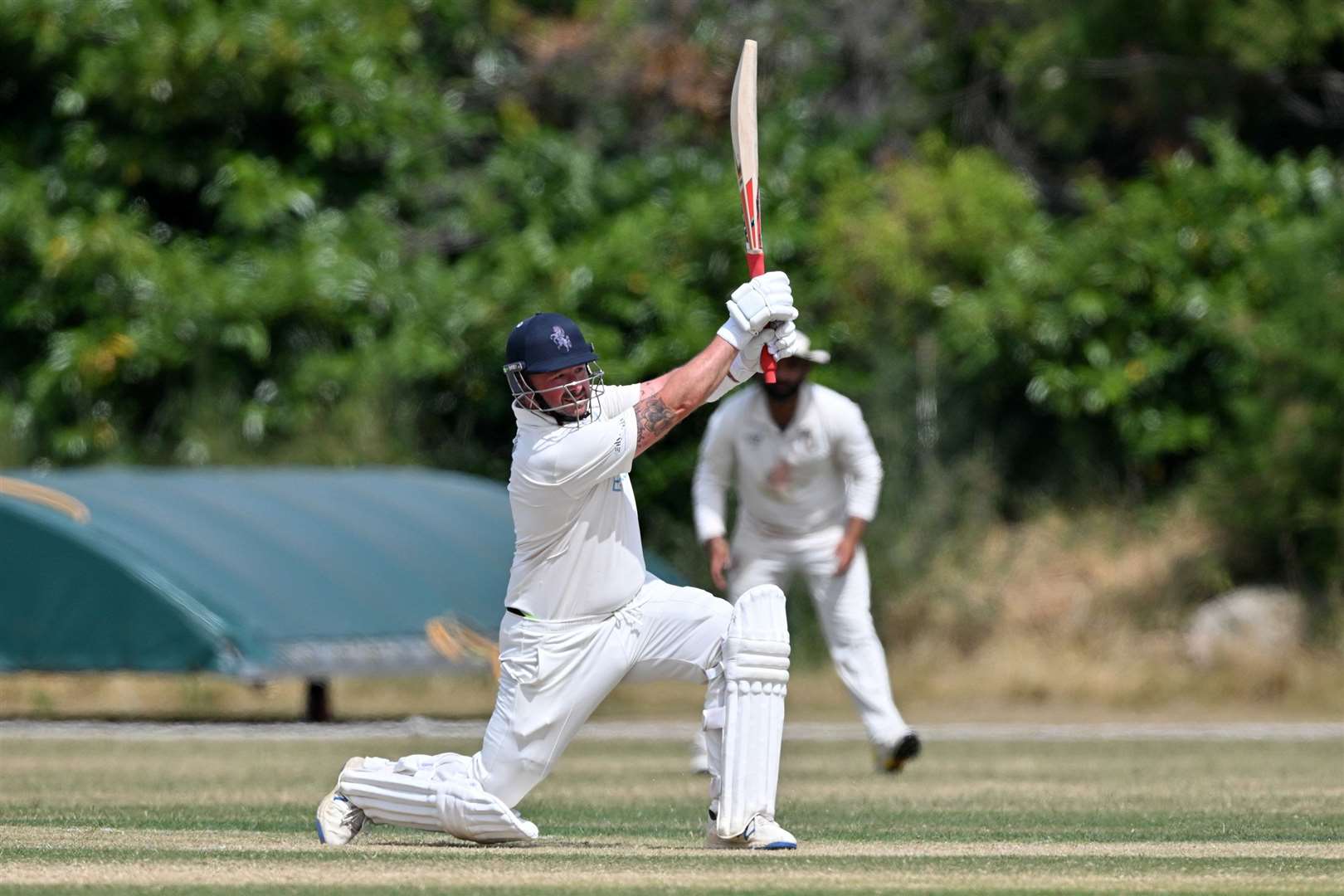 Darren Stevens - on his way to a century for St Lawrence & Highland Court last weekend Picture: Keith Gillard