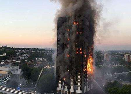 The blaze at Grenfell Tower