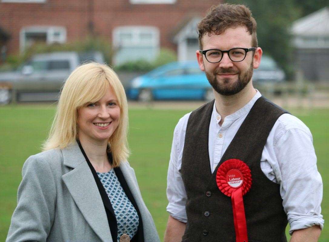 Rosie Duffield and former Canterbury Labour branch chairman Ben Hickman