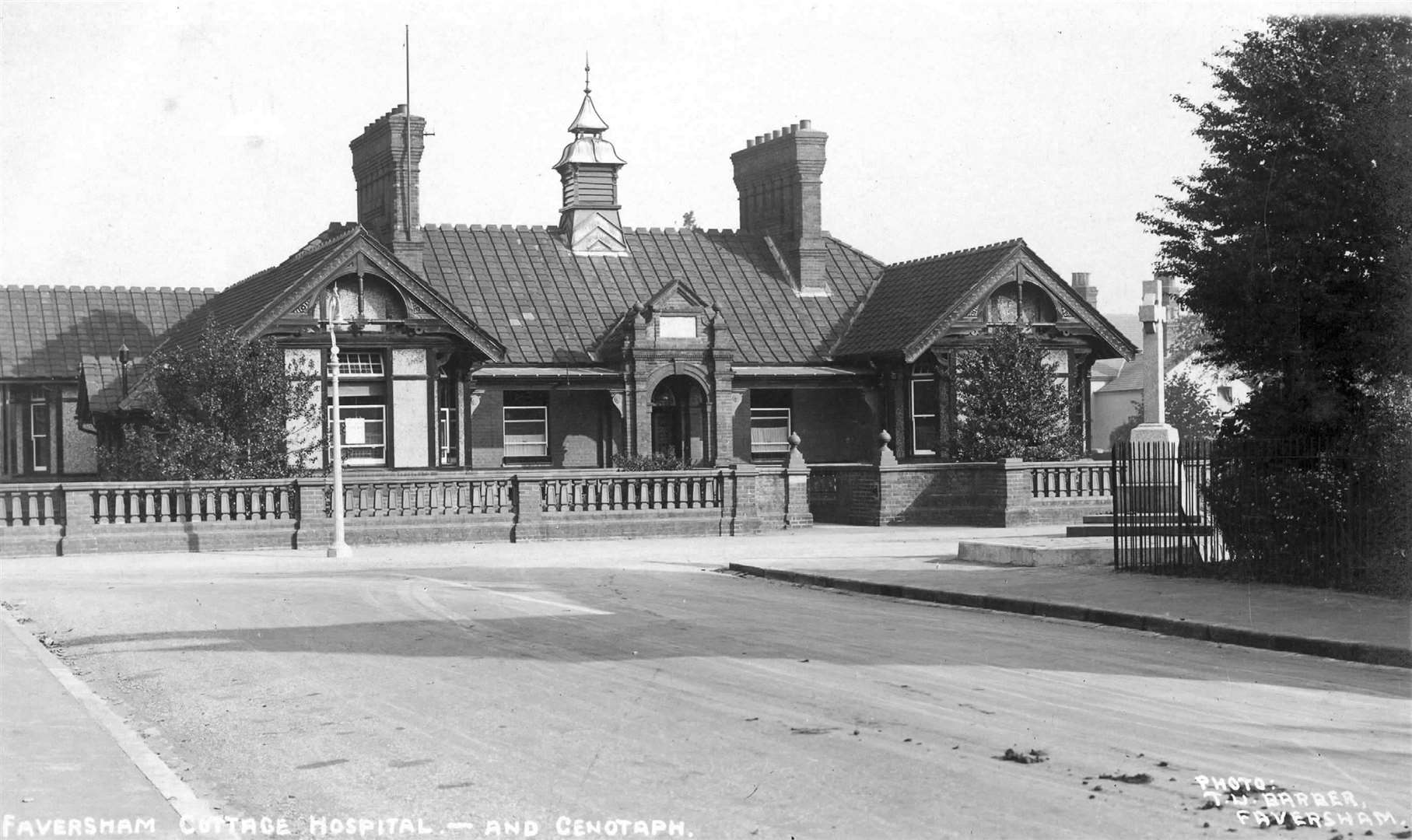 Faversham Cottage Hospital and cenotaph in an undated file photograph post-dating 1922 when the memorial was unveiled. The hospital opened in the late 1880s and still serves the town today