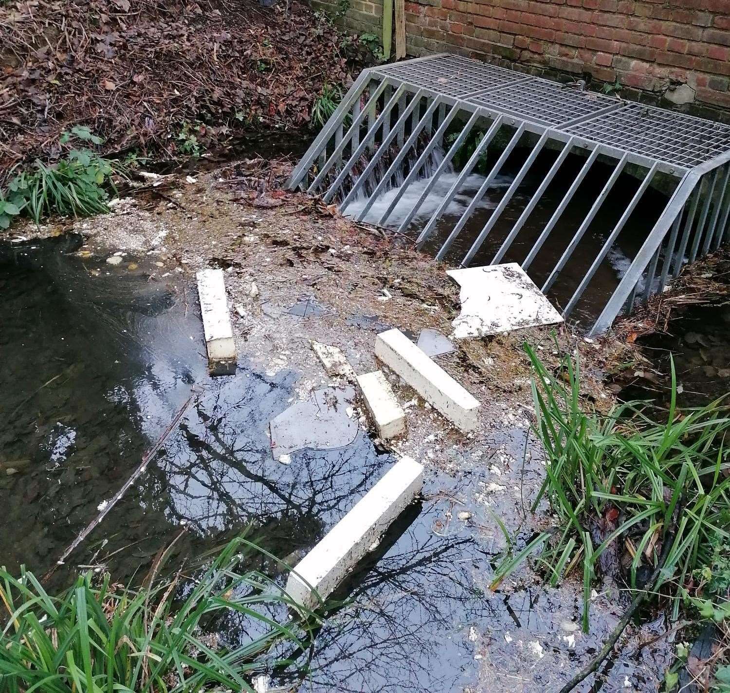 Ditton Stream often floods due to pollution in the water