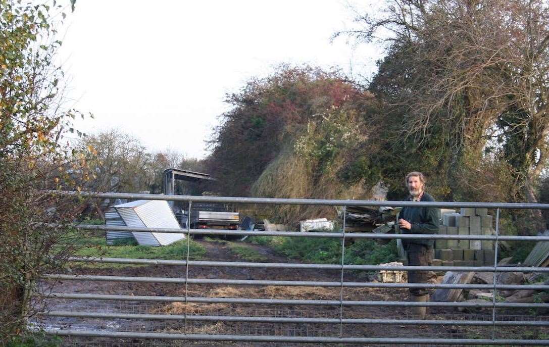 Farmer Craig Sargent at the gate of his farm in Halstead