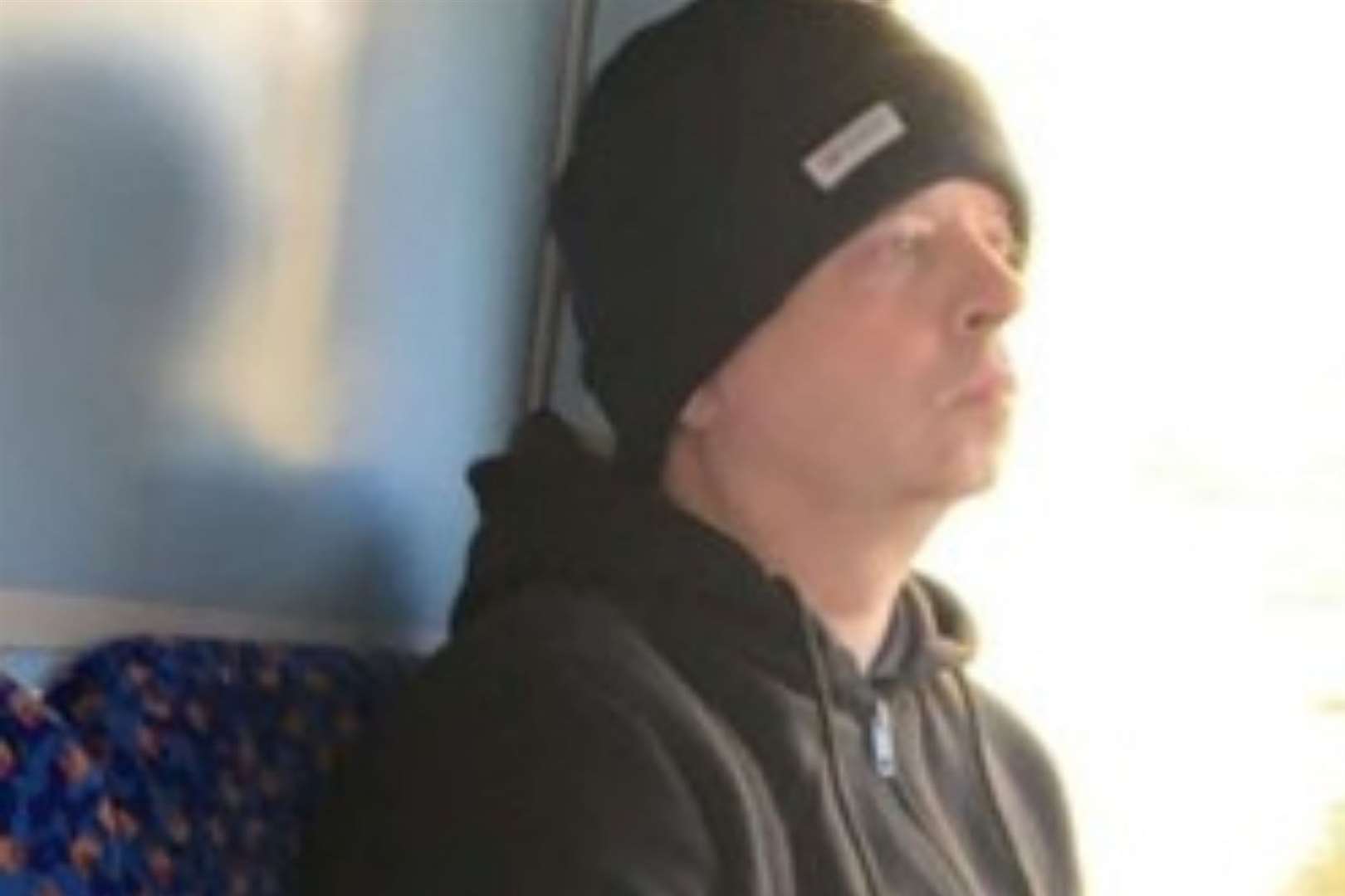 Police want to speak to this man about inappropriate behaviour on a bus. Photo: Kent Police