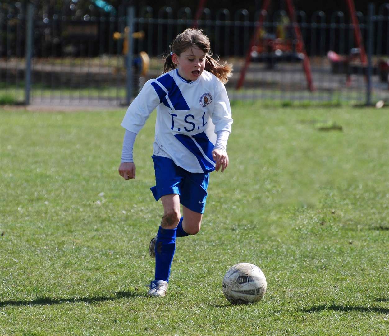 A young Alessia Russo playing for Bearsted boys