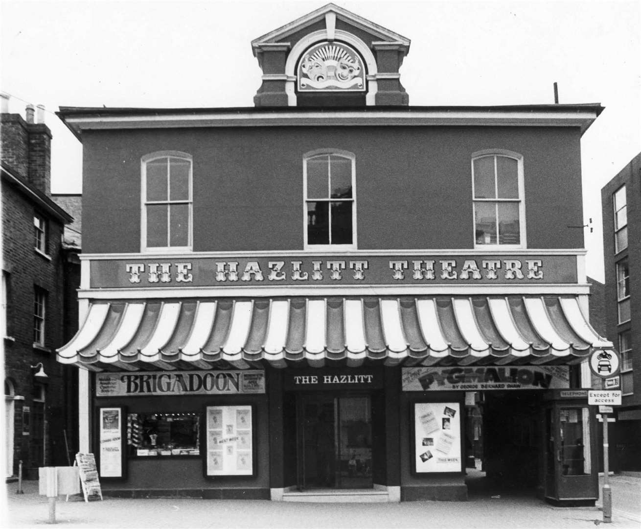 The Hazlitt Theatre in Maidstone, pictured in 1987