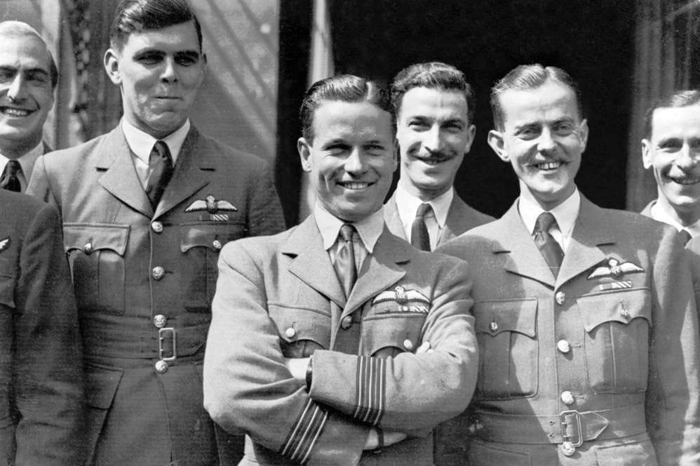 David Maltby (second left) with colleagues of 617 Squadron