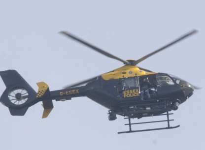 The police helicopter was launched. Stock picture by Chris Davey