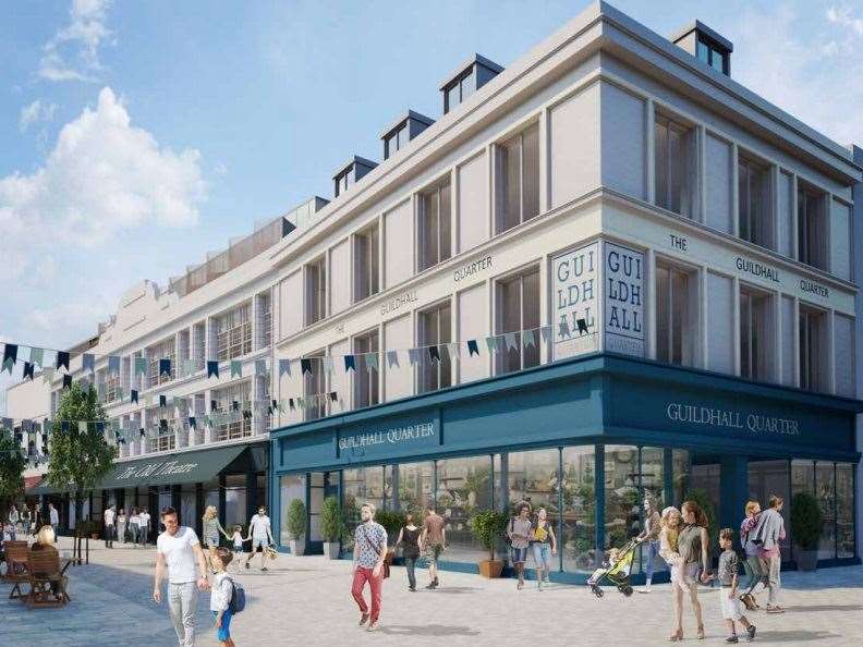 How the former Debenhams in Canterbury is intended to look once transformed into the Guildhall Quarter