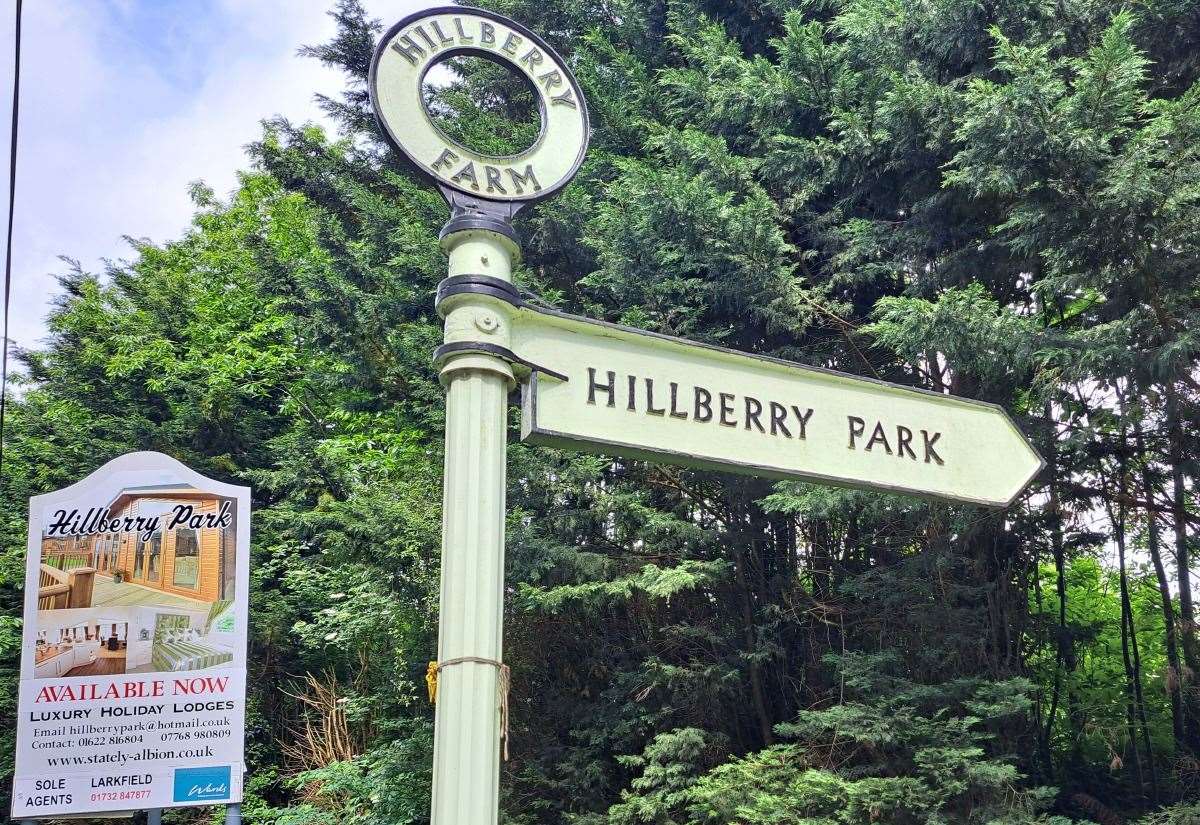 The Hillberry Holiday Park is reached from Wateringbury Road, East Malling