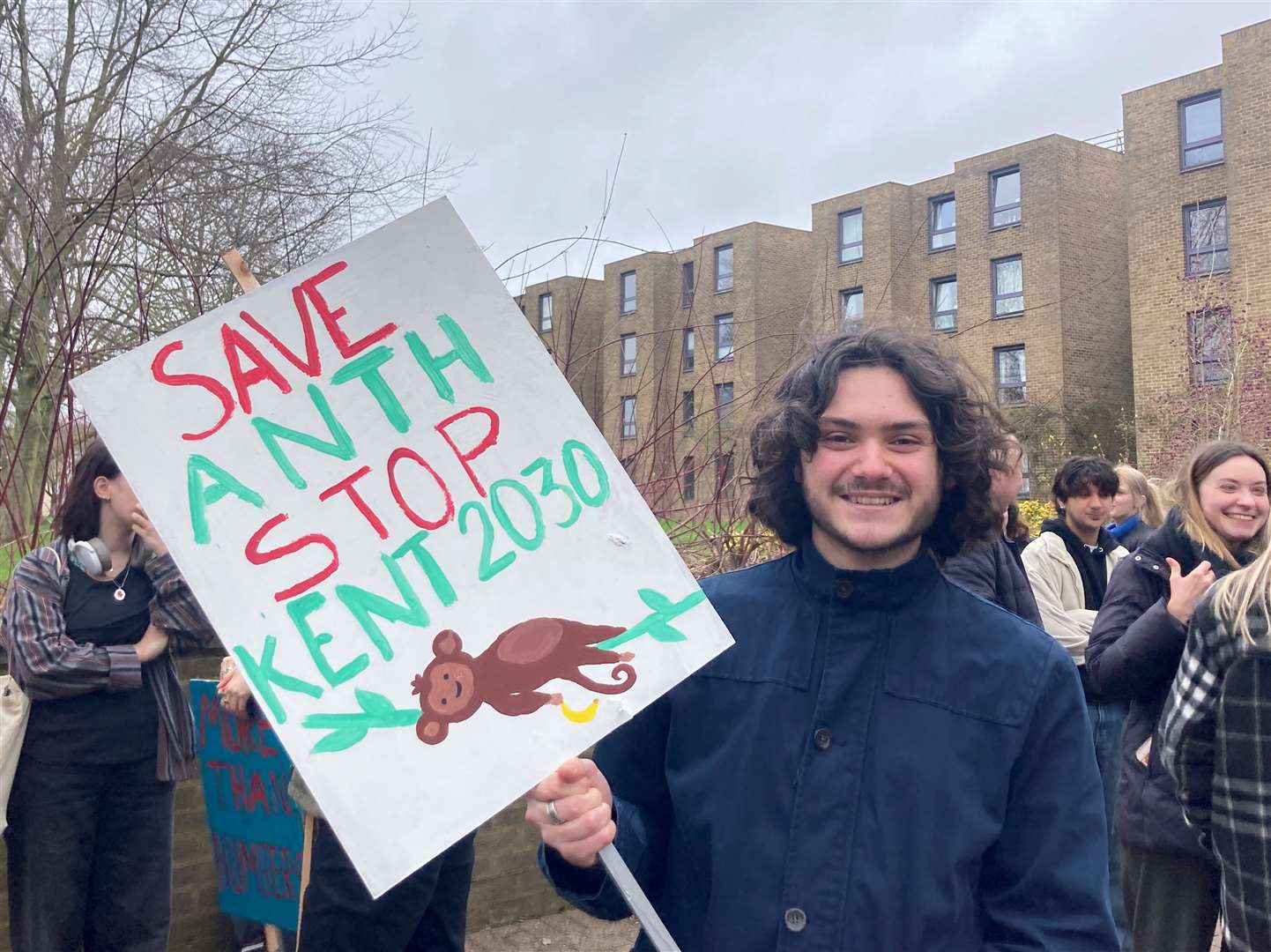 Protest organiser, student Oli Sturdy