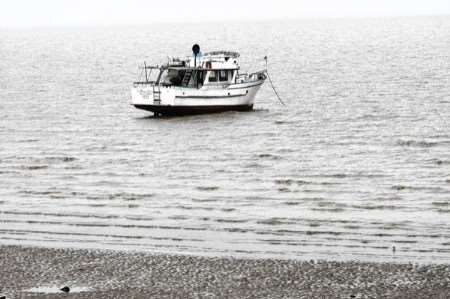 The Mona Lisa ran aground on the beach at Leysdown