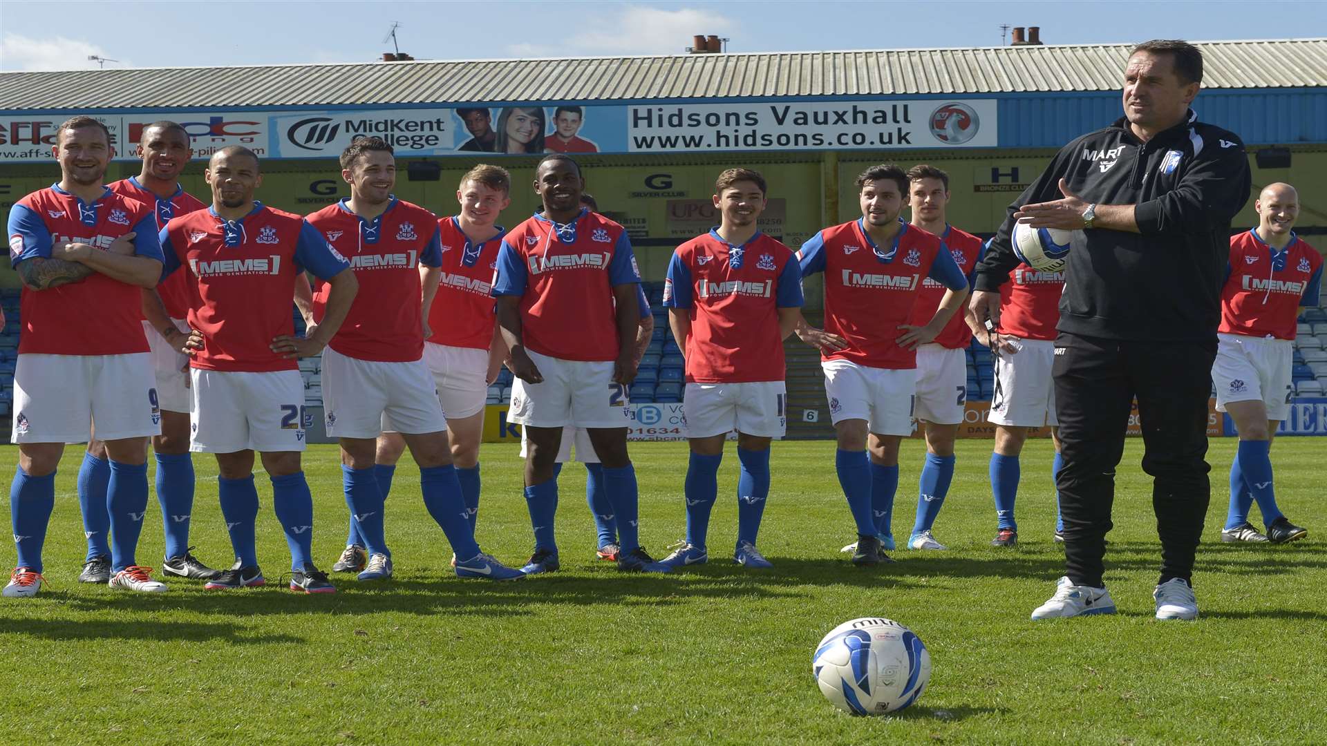 Gillingham's 2012/13 title team at Priestfield