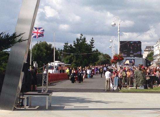 The parade makes its way through Folkestone