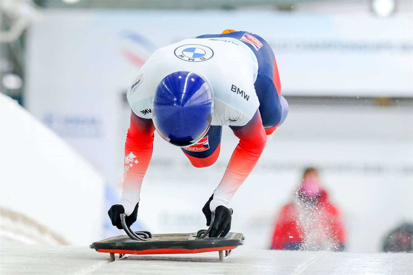 Matt Weston in skeleton action at Altenberg in 2021. (53067581)