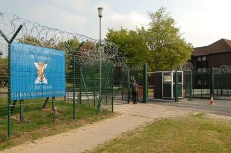 Howe Barracks, Canterbury, where the soldiers are based