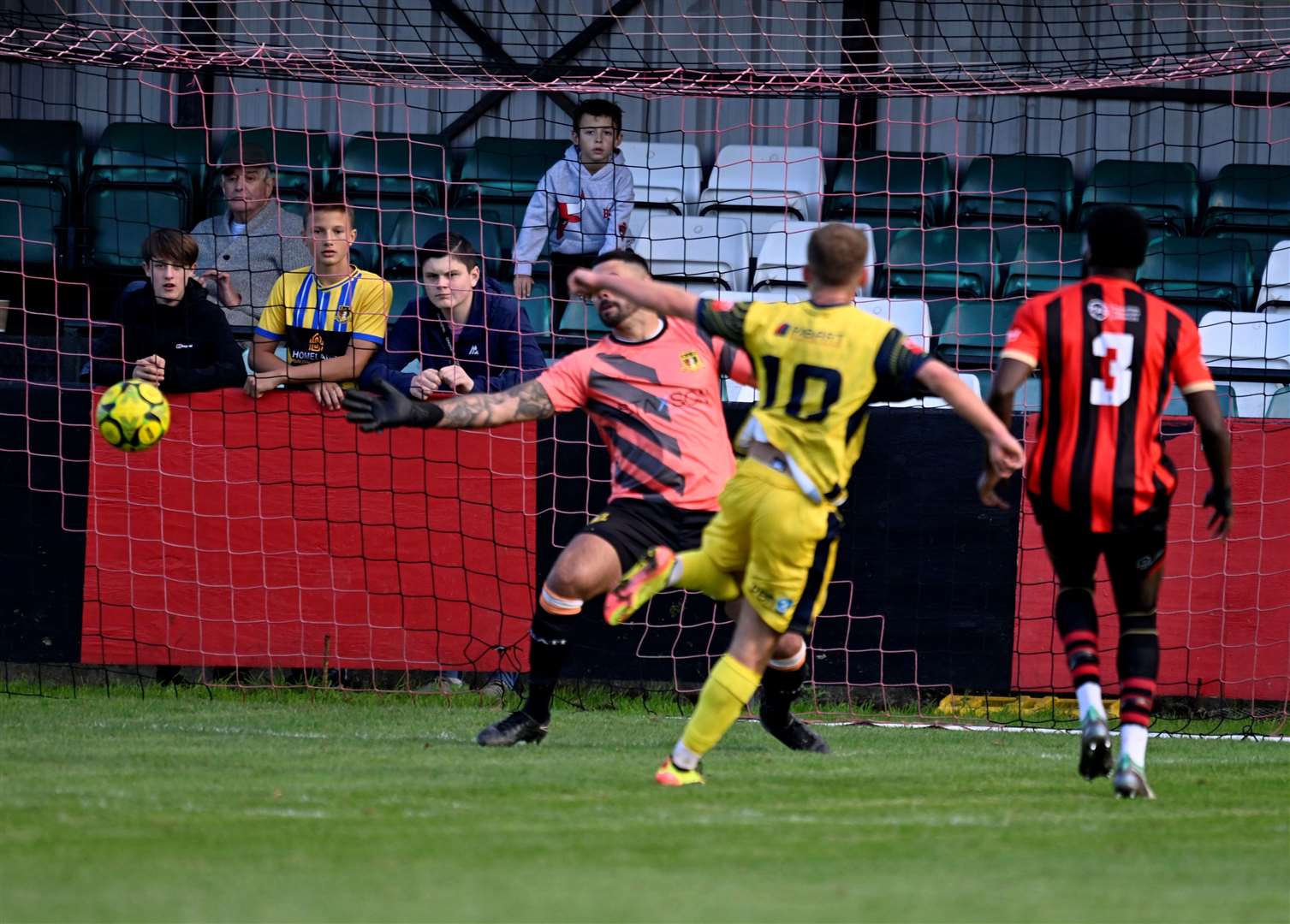 Sittingbourne concede their third against Plymouth Parkway. Picture: Barry Goodwin