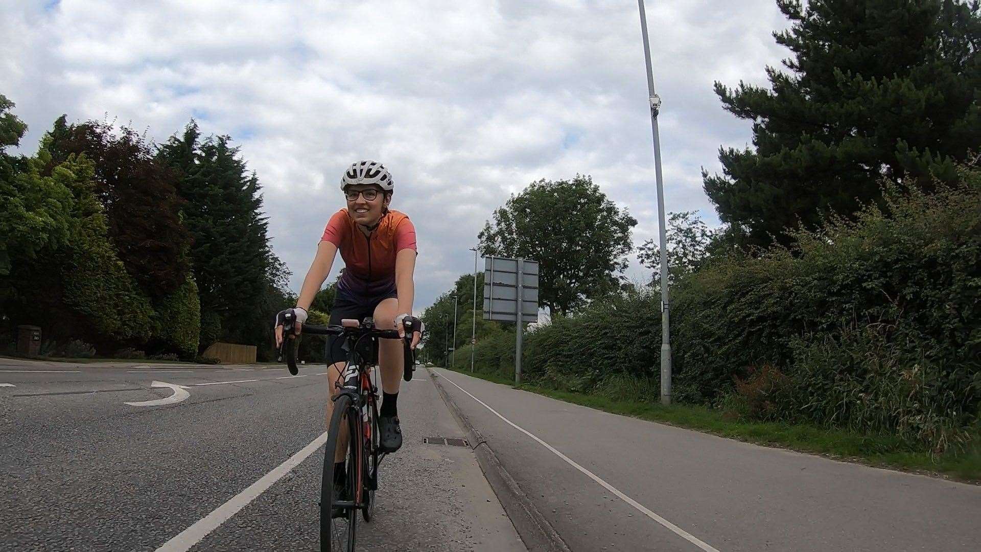 Rebecca Laurel first started cycling after being inspired by the cyclists at the 2012 London Olympic Games (Rebecca Laurel)