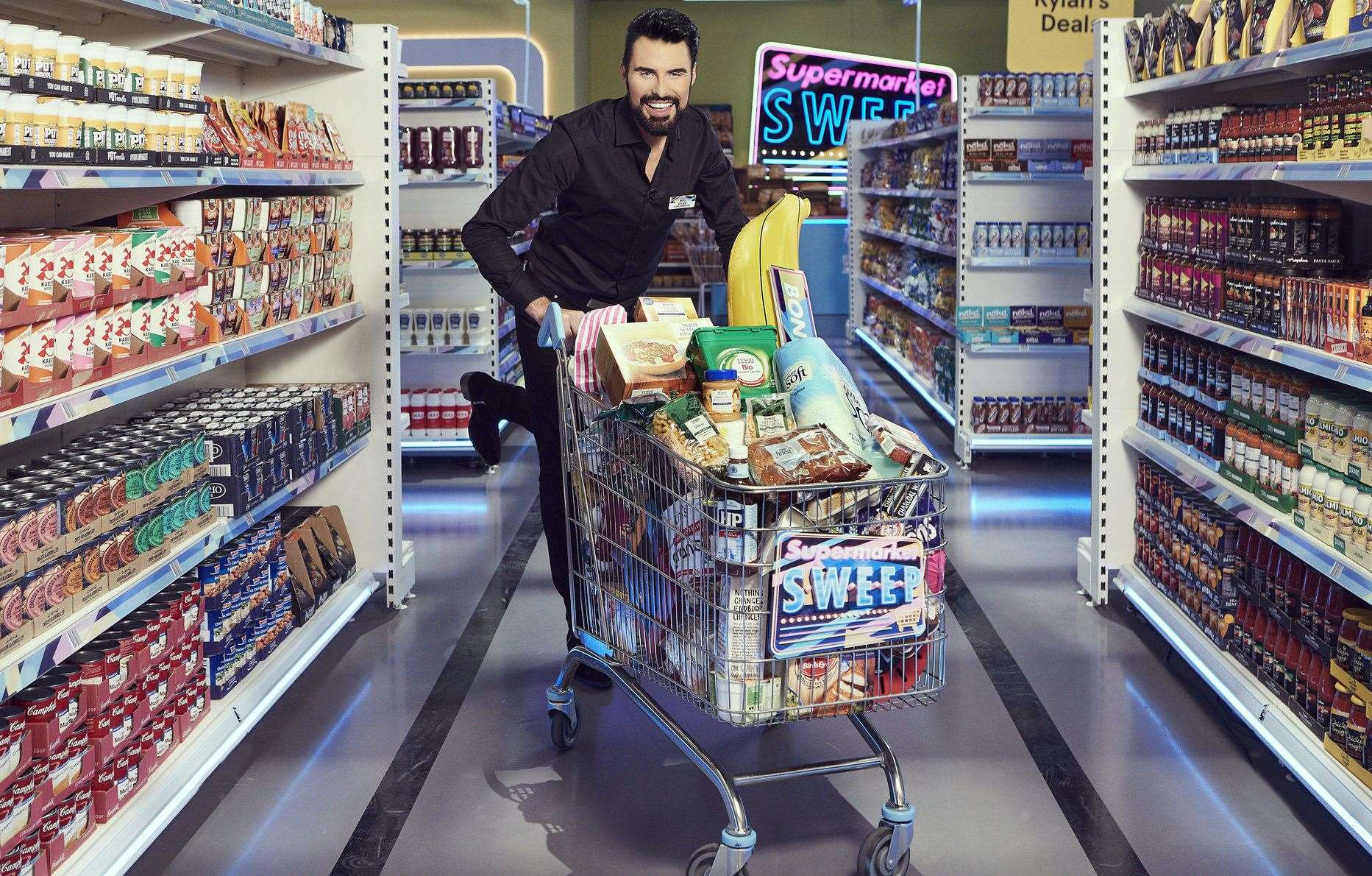 Rylan Clark-Neal will host the new Supermarket Sweep, which was filmed at Maidstone Studios